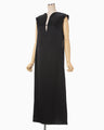 Embossed Leather Motif Triacetate Dress - black