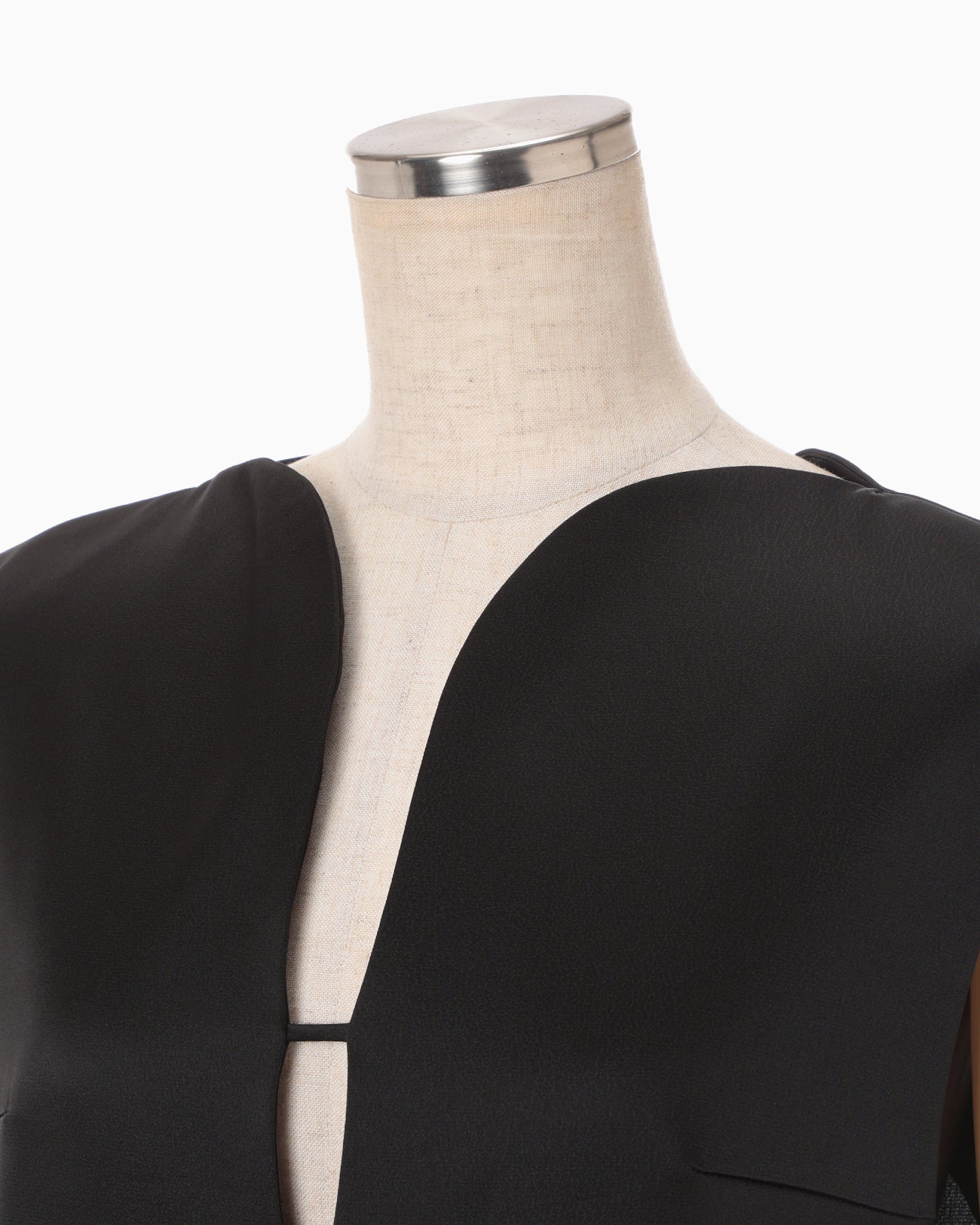 Embossed Leather Motif Triacetate Dress - black