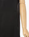 Embossed Leather Motif Triacetate Dress - black