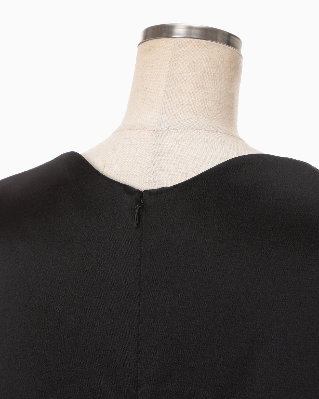 Embossed Leather Motif Triacetate Dress - black