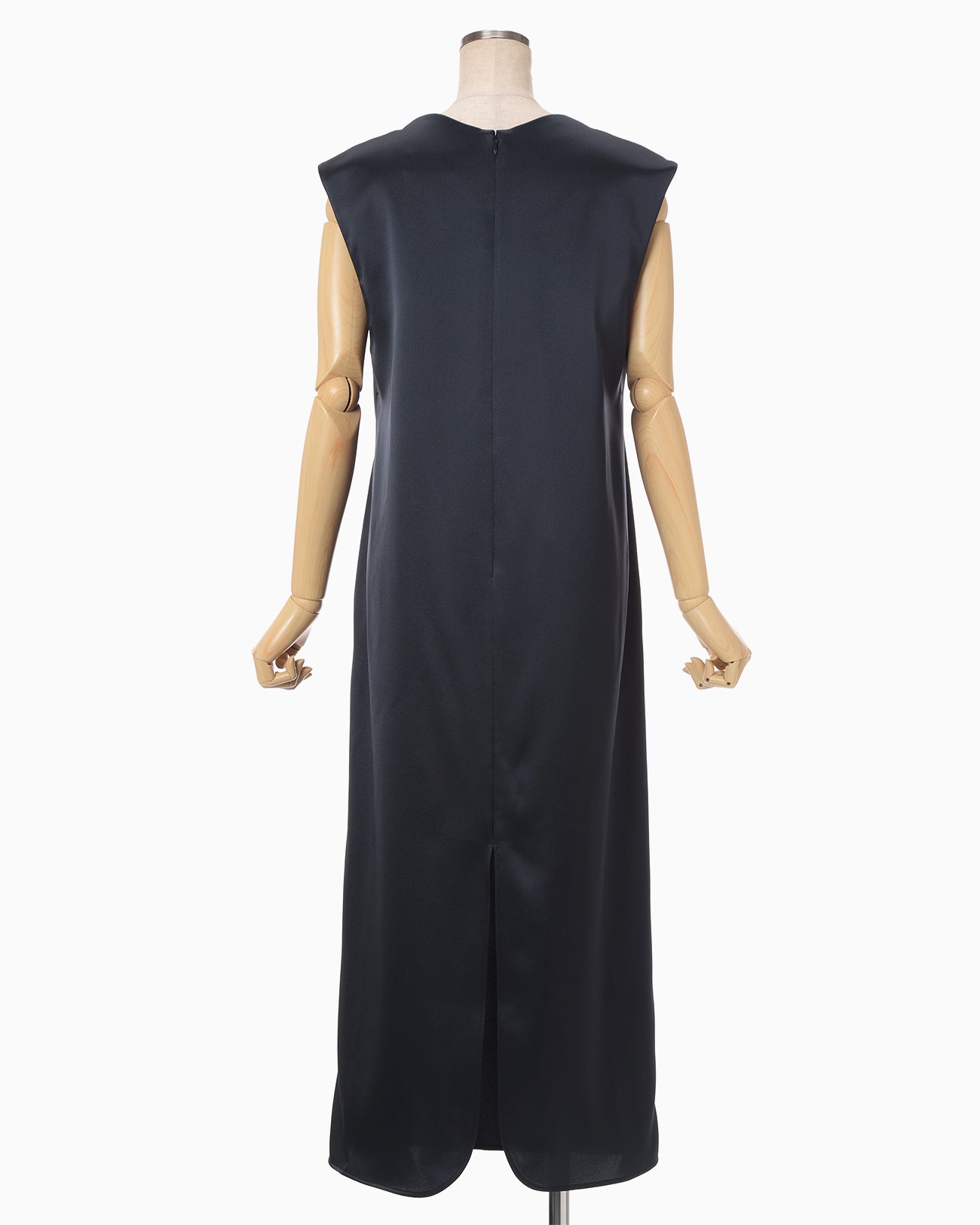 Embossed Leather Motif Triacetate Dress - navy