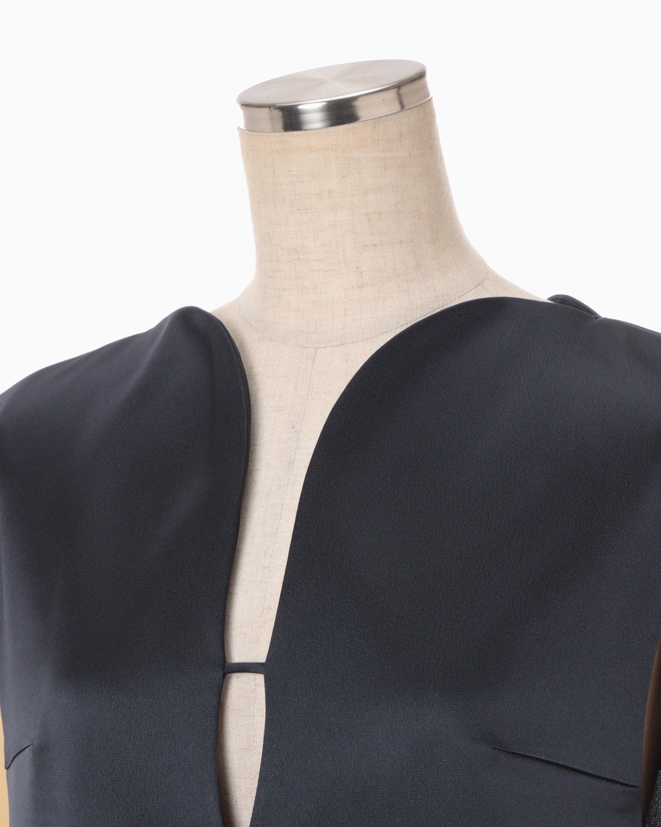 Embossed Leather Motif Triacetate Dress - navy