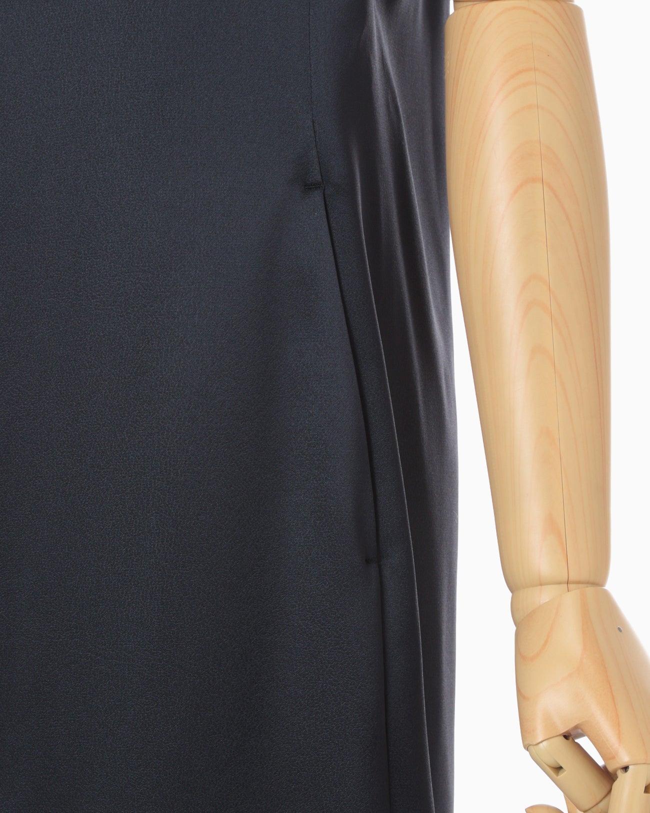 Embossed Leather Motif Triacetate Dress - navy