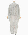 Silk Wool Marbling Dress - grey