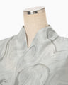 Silk Wool Marbling Dress - grey