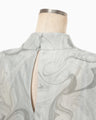 Silk Wool Marbling Dress - grey