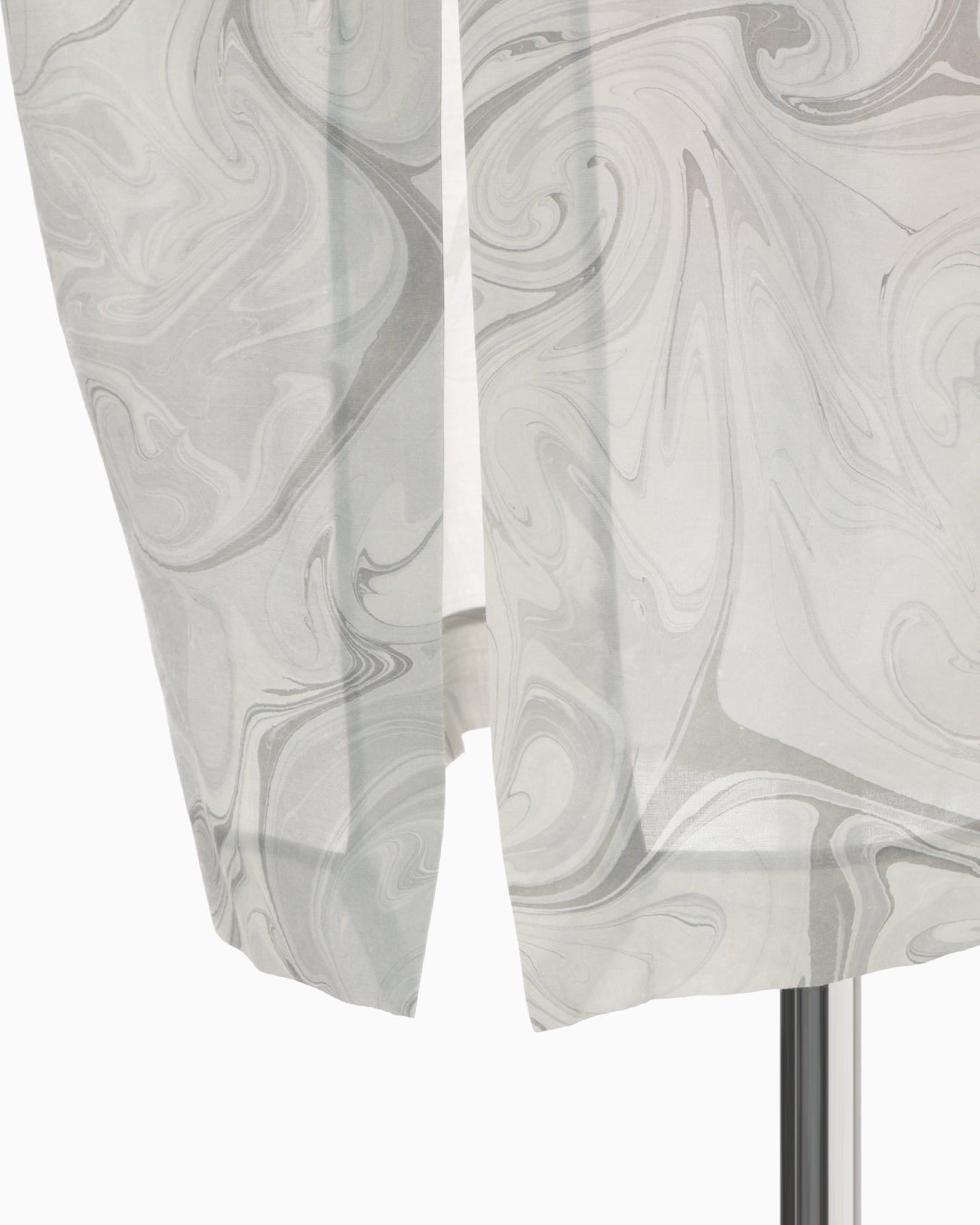 Silk Wool Marbling Dress - grey