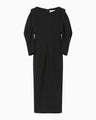 Wool Georgette Dress - black