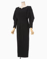 Wool Georgette Dress - black