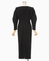 Wool Georgette Dress - black