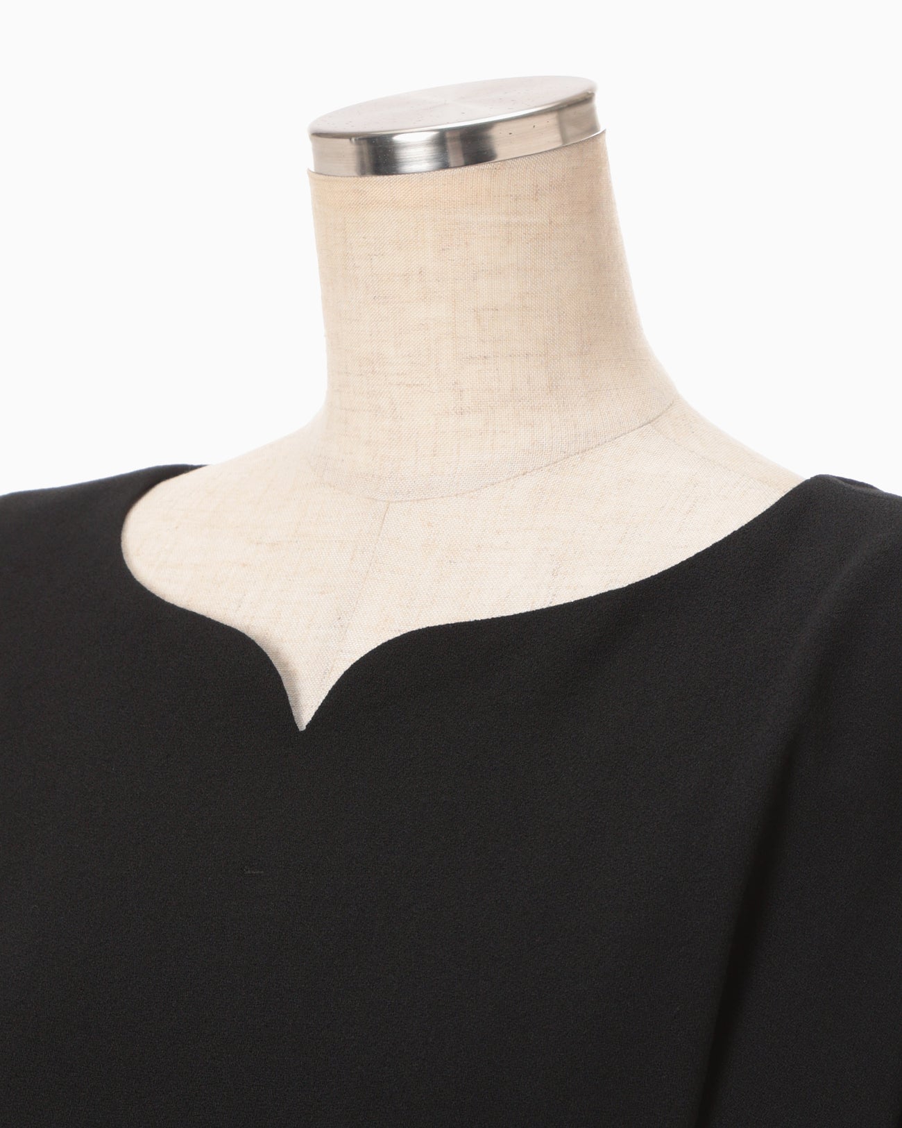 Wool Georgette Dress - black