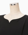Wool Georgette Dress - black