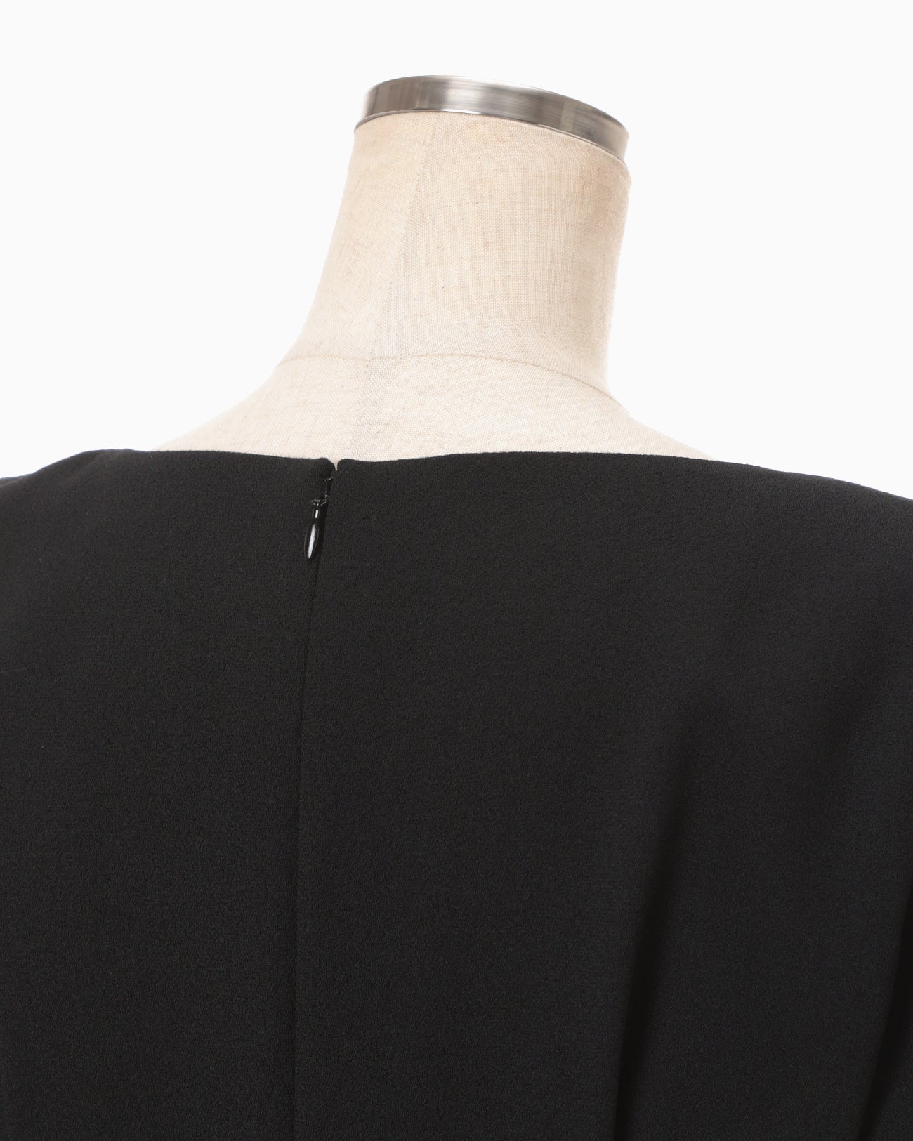 Wool Georgette Dress - black