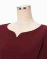 Wool Georgette Dress - bordeaux
