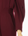 Wool Georgette Dress - bordeaux
