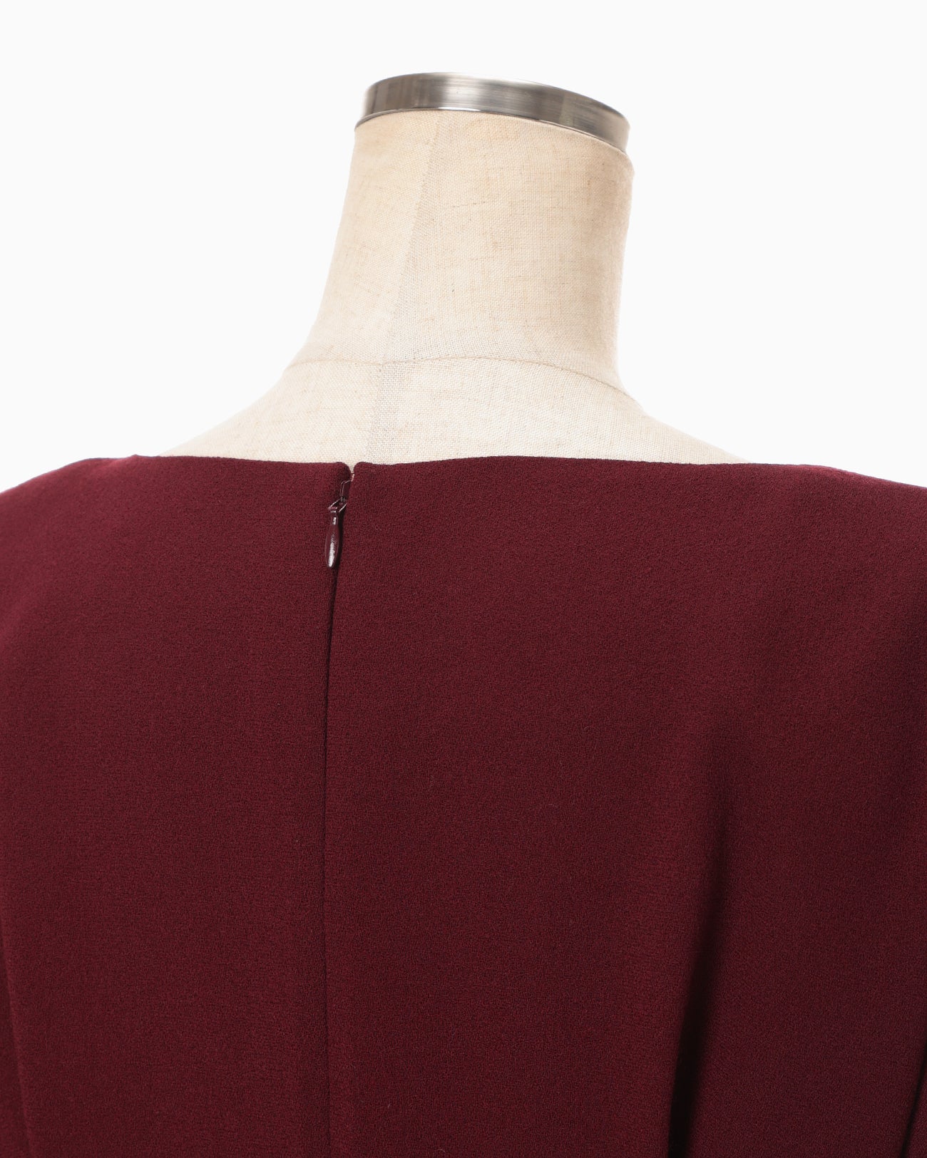 Wool Georgette Dress - bordeaux