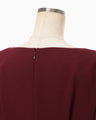 Wool Georgette Dress - bordeaux