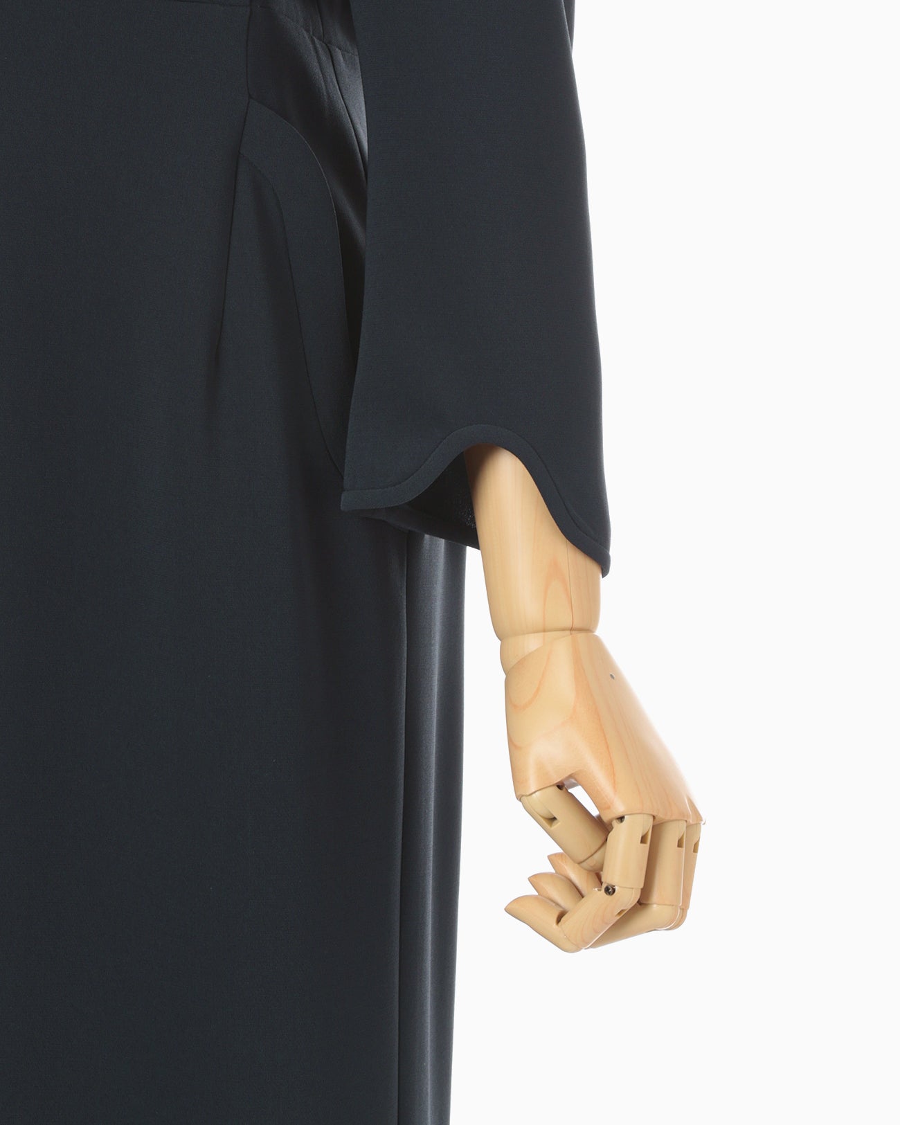 Triacetate Georgette V-Neck Dress - navy - Mame Kurogouchi