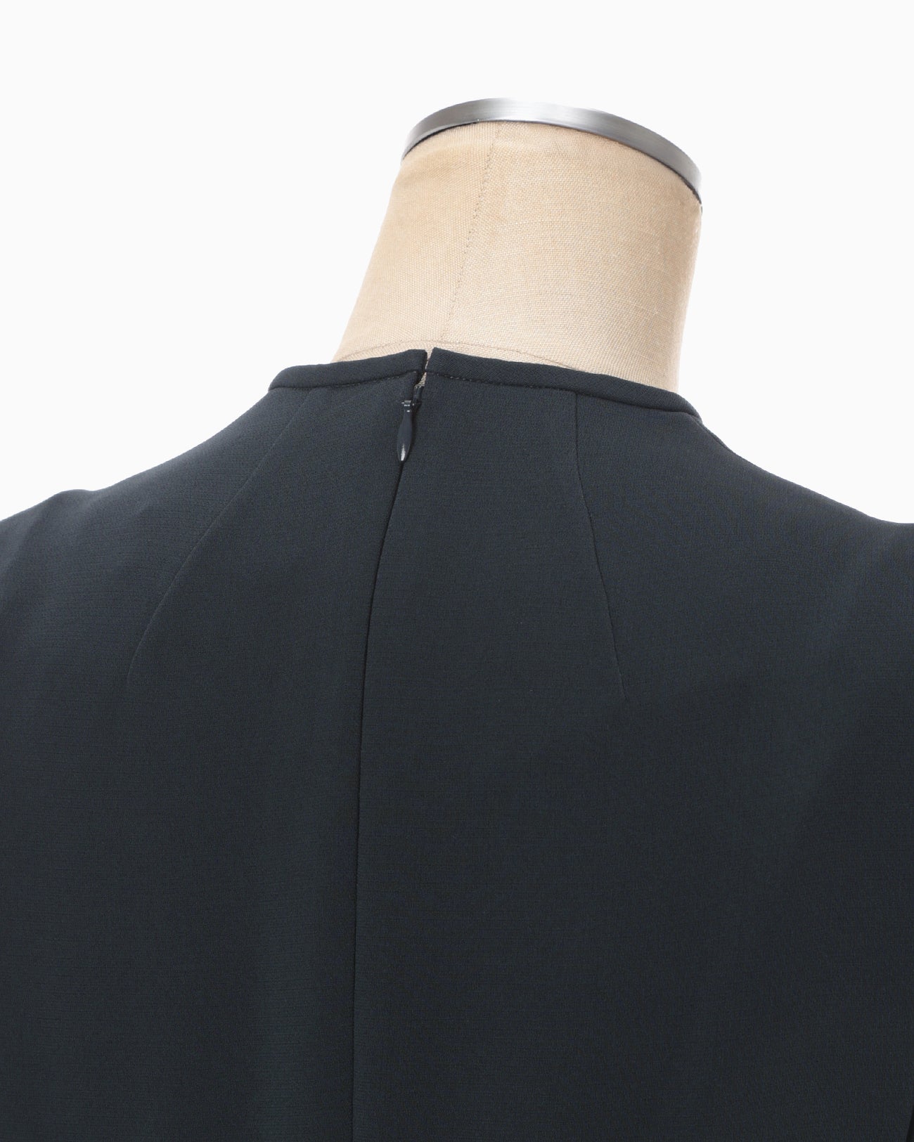 Triacetate Georgette V-Neck Dress - navy - Mame Kurogouchi
