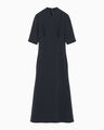 Triacetate Georgette Short Sleeve Dress - navy
