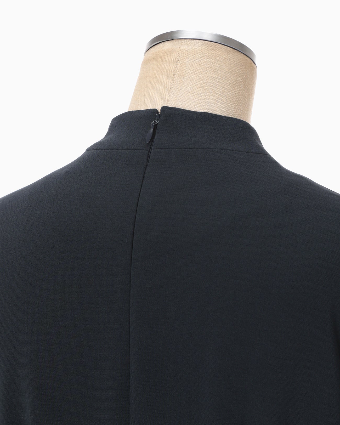 Triacetate Georgette Short Sleeve Dress - navy - Mame Kurogouchi