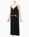 Cupro Triacetate Floral Jacquard Camisole Dress - black × black