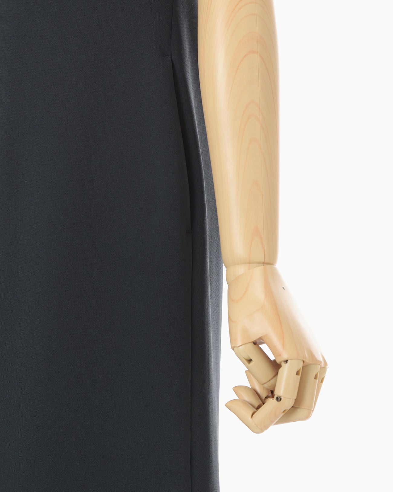 Acetate Polyester Embroidered Buttonholes Sleeveless Dress - navy