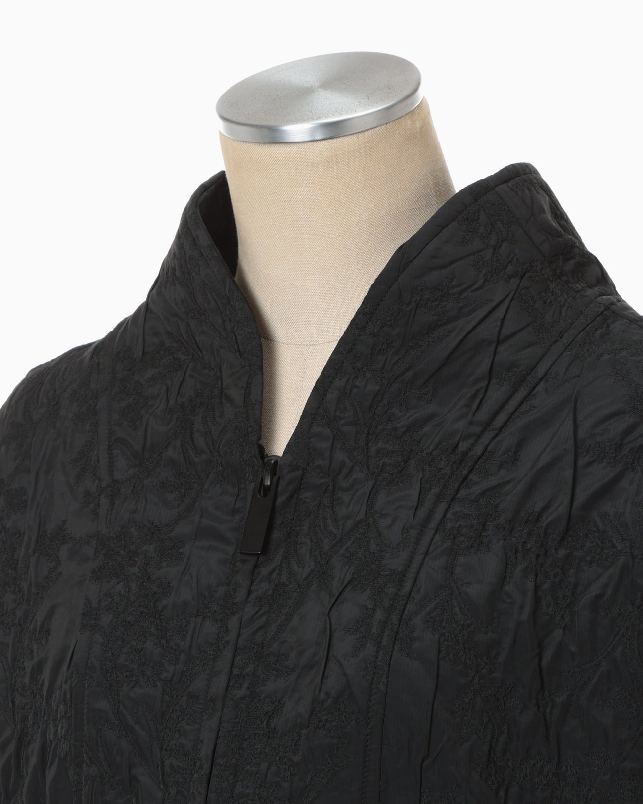 Floral Jacquard Triple Cloth Jacket - black