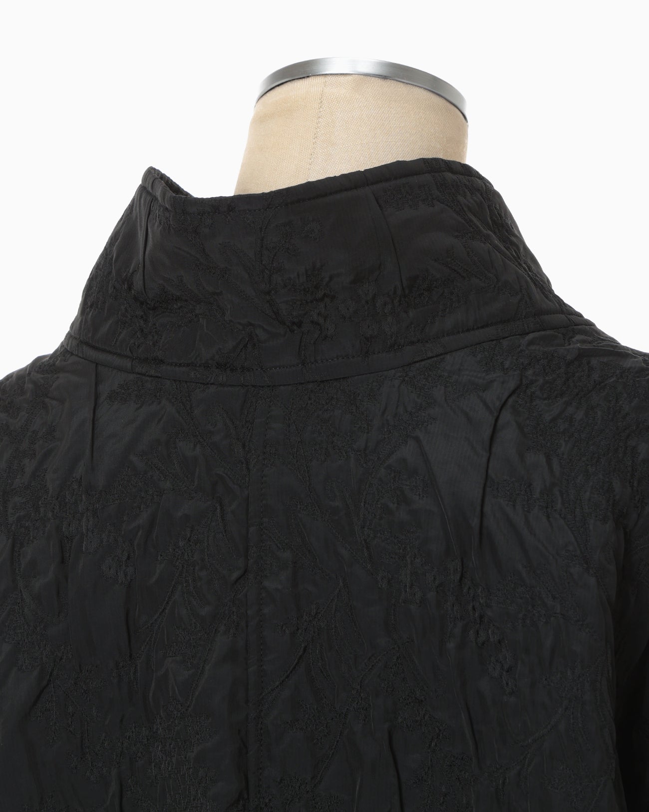 Floral Jacquard Triple Cloth Jacket - black