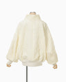 Floral Jacquard Triple Cloth Jacket - ecru