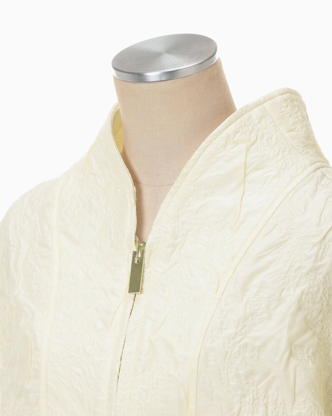 Floral Jacquard Triple Cloth Jacket - ecru