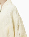 Floral Jacquard Triple Cloth Jacket - ecru