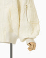 Floral Jacquard Triple Cloth Jacket - ecru