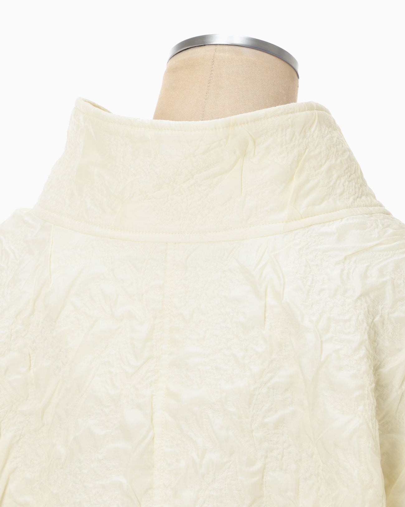 Floral Jacquard Triple Cloth Jacket - ecru