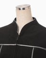 Synthetic Leather Fancy Ftitch Jacket - black