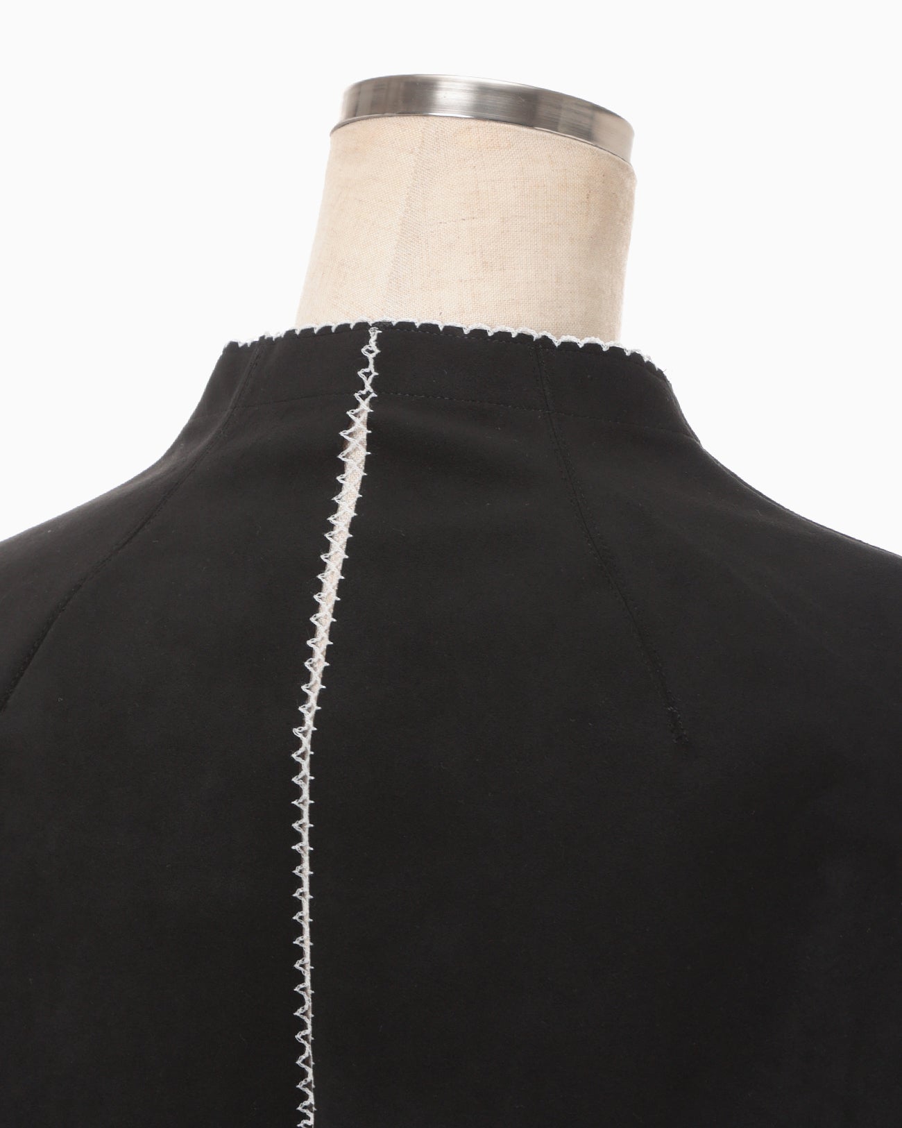 Synthetic Leather Fancy Ftitch Jacket - black
