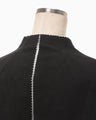 Synthetic Leather Fancy Ftitch Jacket - black