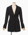 Wool Venetian Shawl Collar Jacket - black