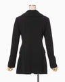 Wool Venetian Shawl Collar Jacket - black