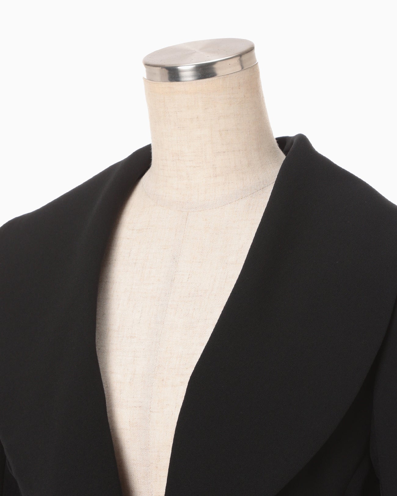 Wool Venetian Shawl Collar Jacket - black