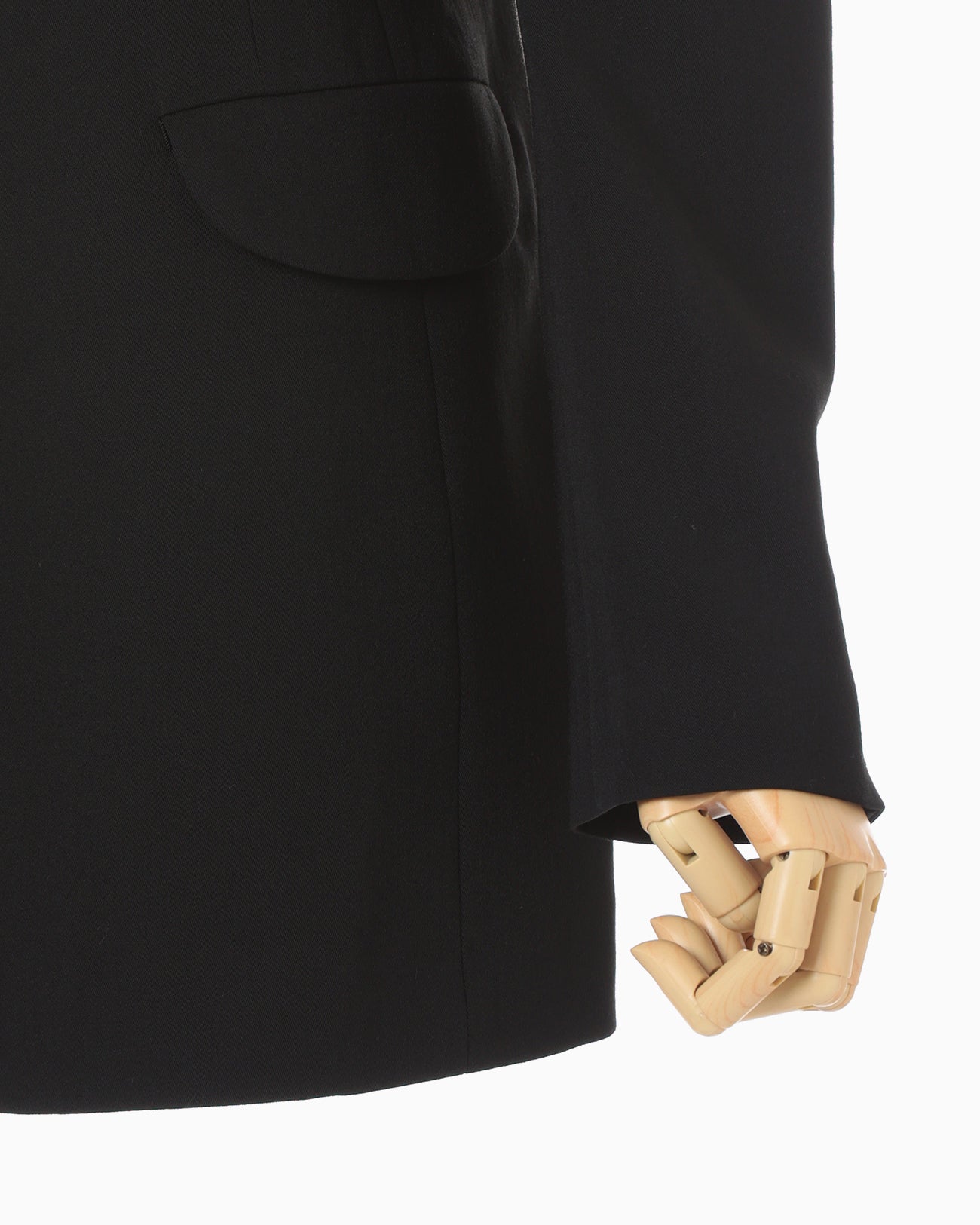 Wool Venetian Shawl Collar Jacket - black