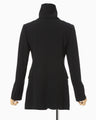 Wool Venetian Shawl Collar Jacket - black