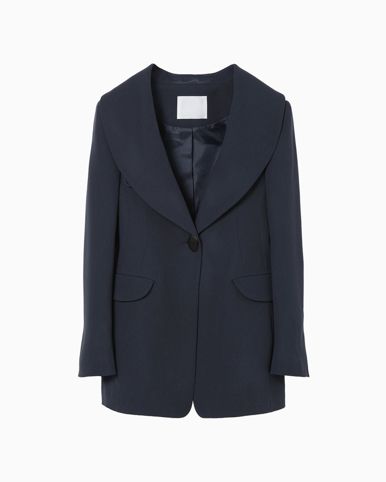 Wool Venetian Shawl Collar Jacket - navy