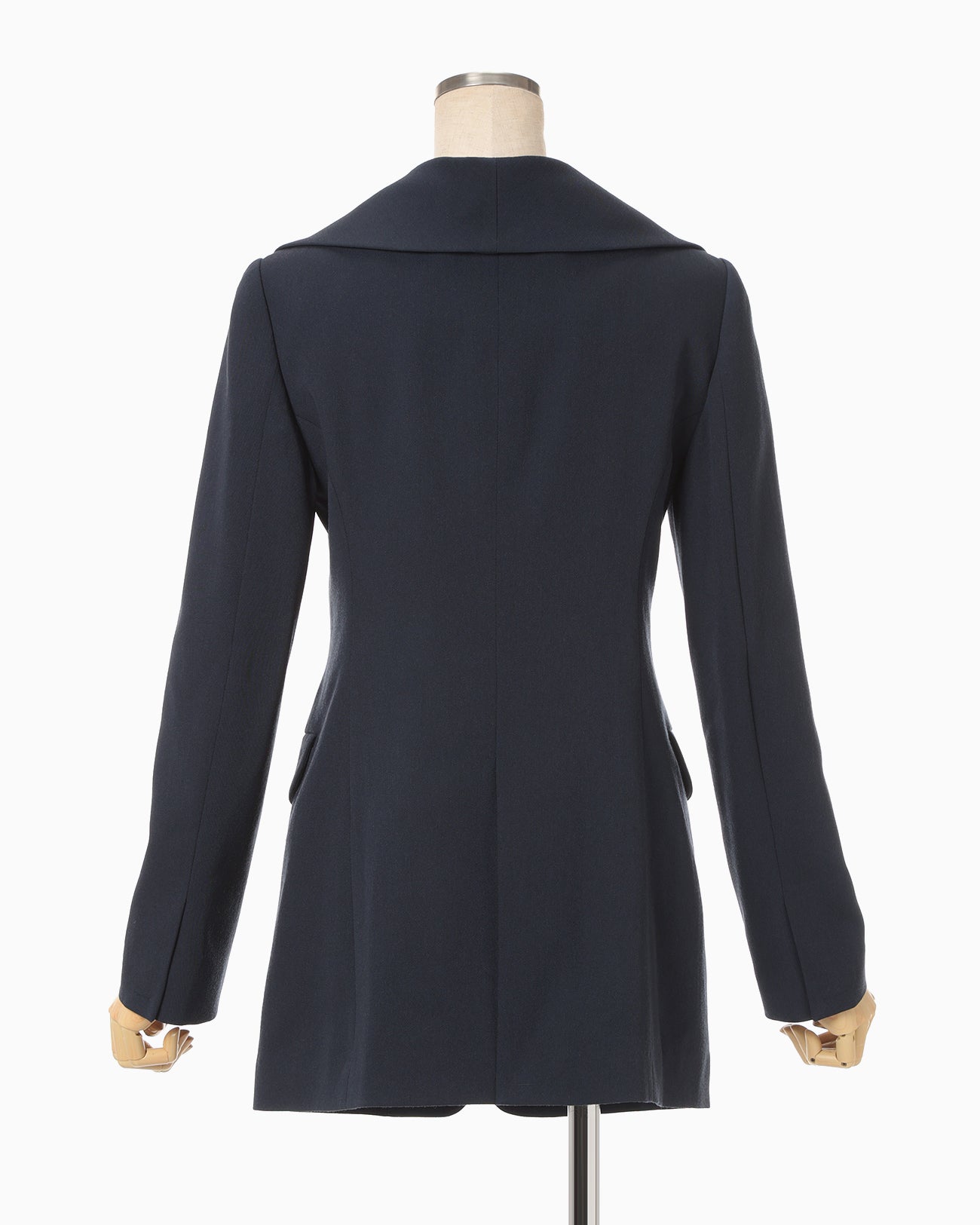 Wool Venetian Shawl Collar Jacket - navy