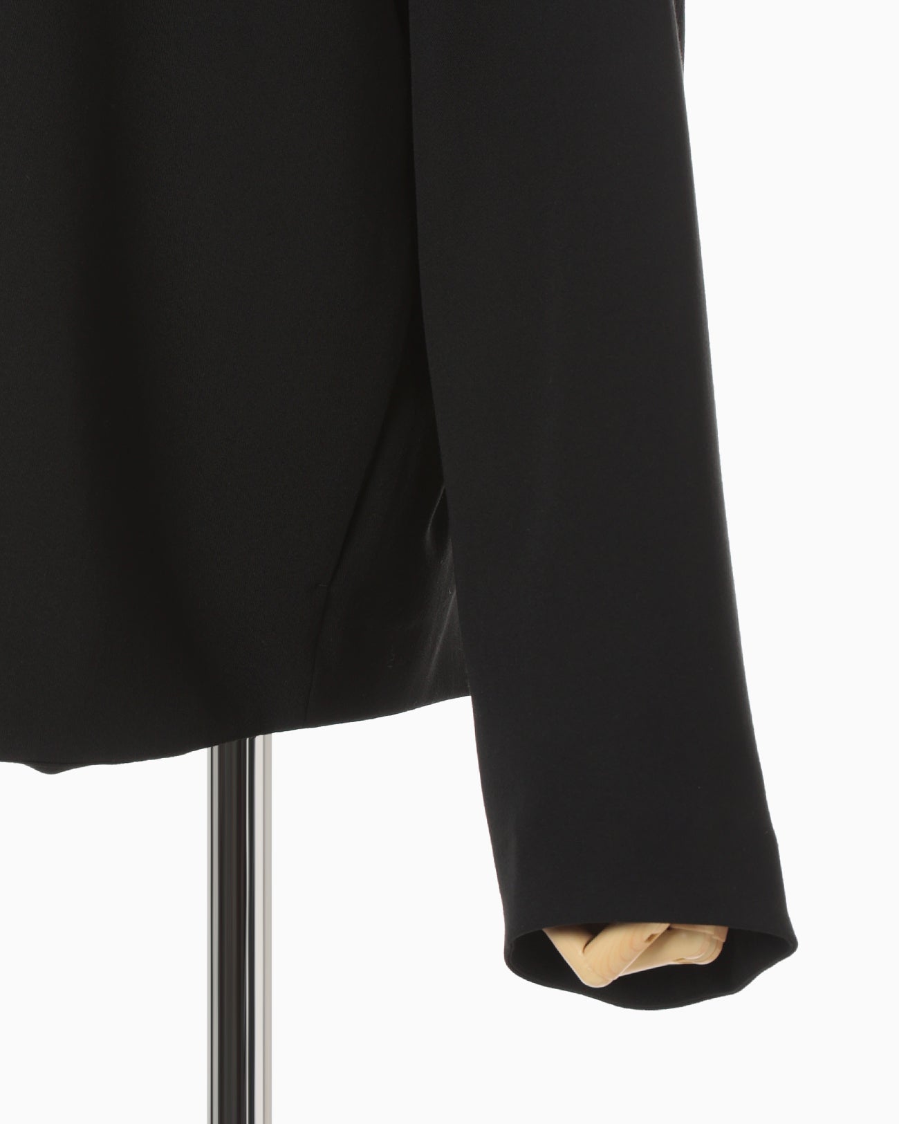Wool Venetian Embroidery Collar Jacket - black