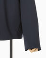 Wool Venetian Embroidery Collar Jacket - navy