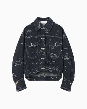 ジャケット・アウター mame Embroidered Collar Zip Up Jacket mame Embroidered Collar Zip Up Jacket