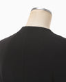 Acetate Polyester Embroidered Buttonholes Vest - black