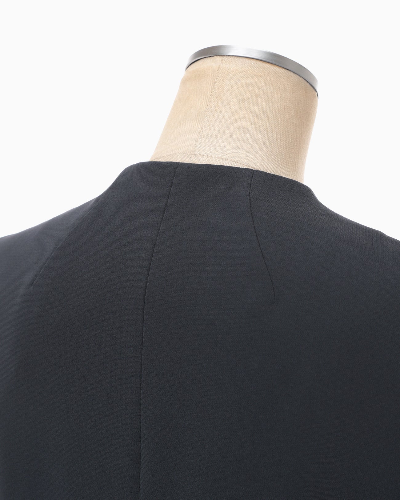 Acetate Polyester Embroidered Buttonholes Vest - navy - Mame 