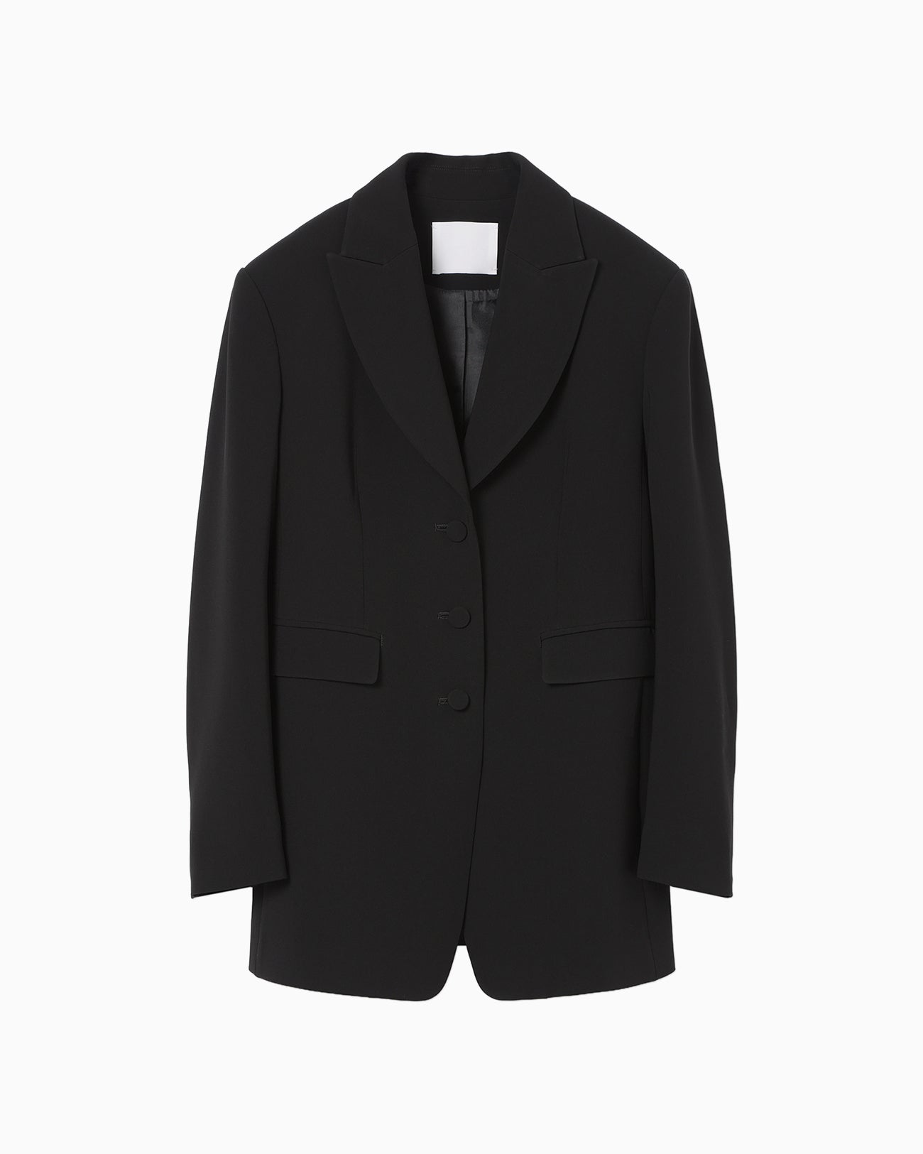 Acetate Polyester Suit Jacket - black